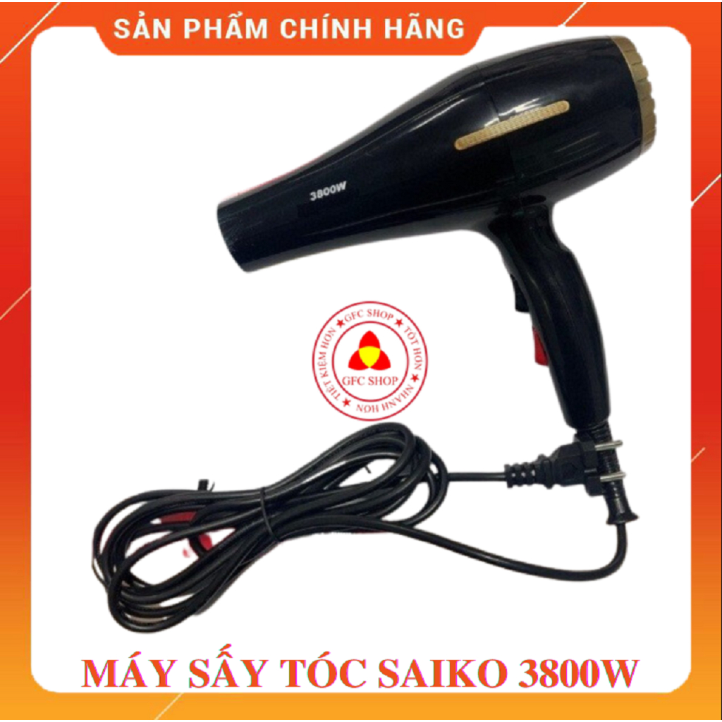 Máy sấy tóc Saiko CM3800 Công suất 3800W - 2 mức nhiệt nóng lạnh - 2 chế độ gió