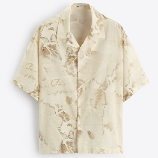 Áo sơ mi Zara authentic  PRINTED JACQUARD size S