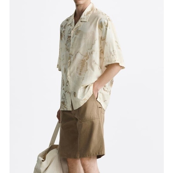 Áo sơ mi Zara authentic  PRINTED JACQUARD size S