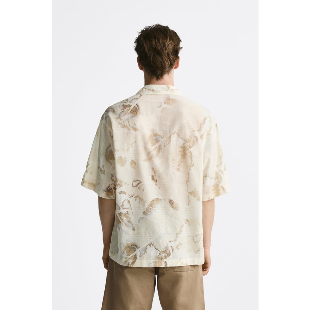 Áo sơ mi Zara authentic  PRINTED JACQUARD size S