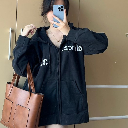 Áo khoác hoodie nỉ bông, Áo hoodie zip unisex nam nữ from rộng chất nỉ 2 lớp Su Min Min