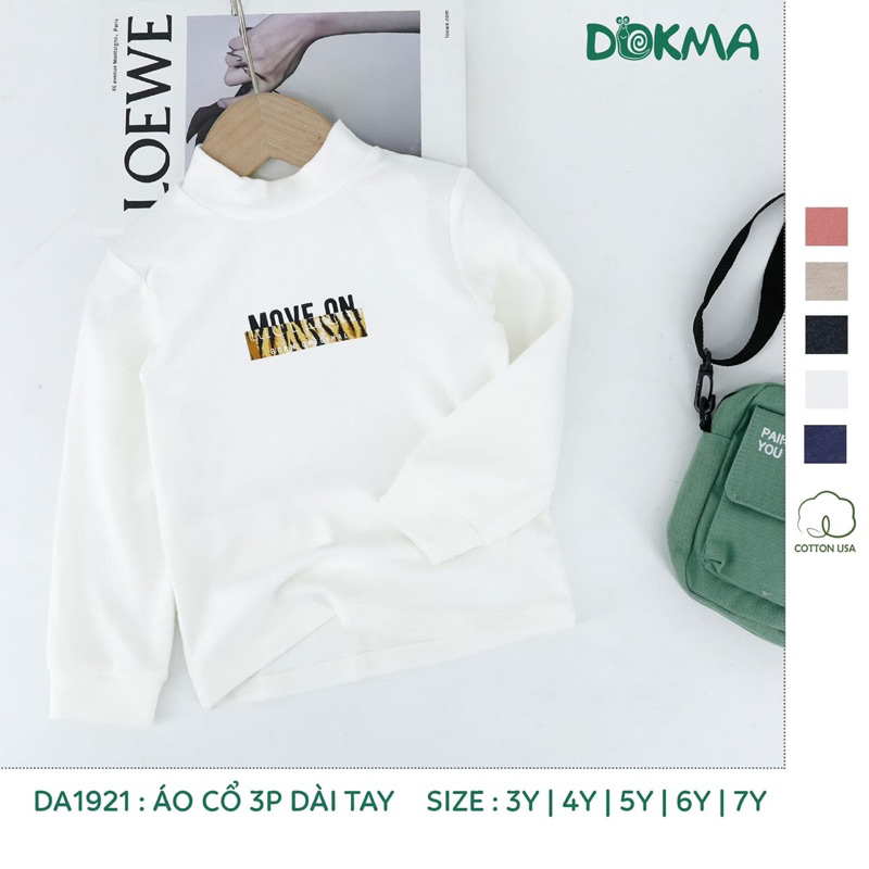 Áo giữ nhiệt Dokma nỉ gân dày dặn cho bé 3-7y