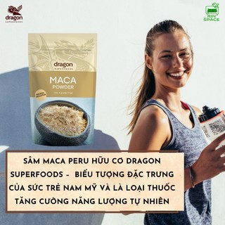Dragon Superfoods- bột maca nâu hữu cơ - gói 200gr