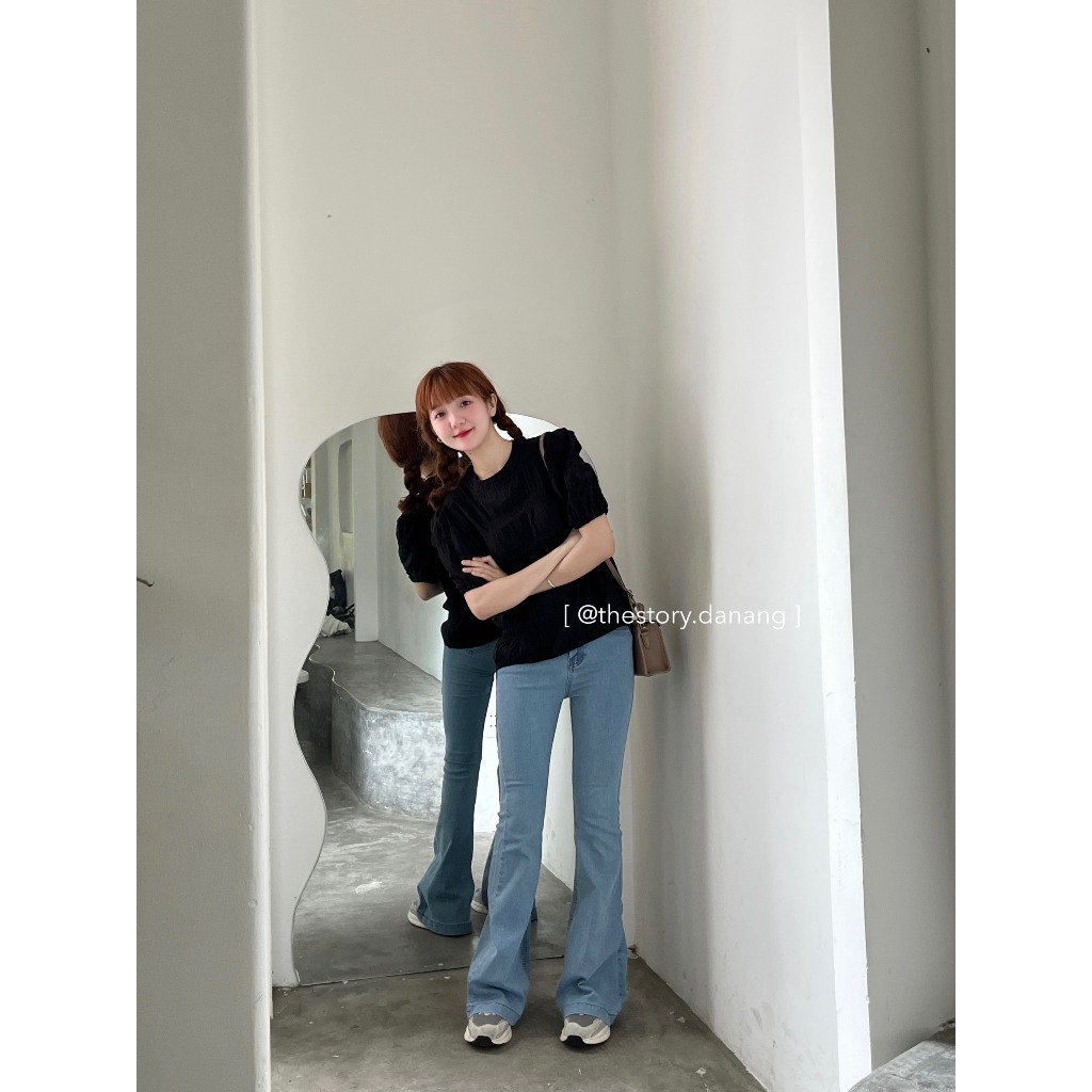 Áo kiểu tay bồng trơn  A3045