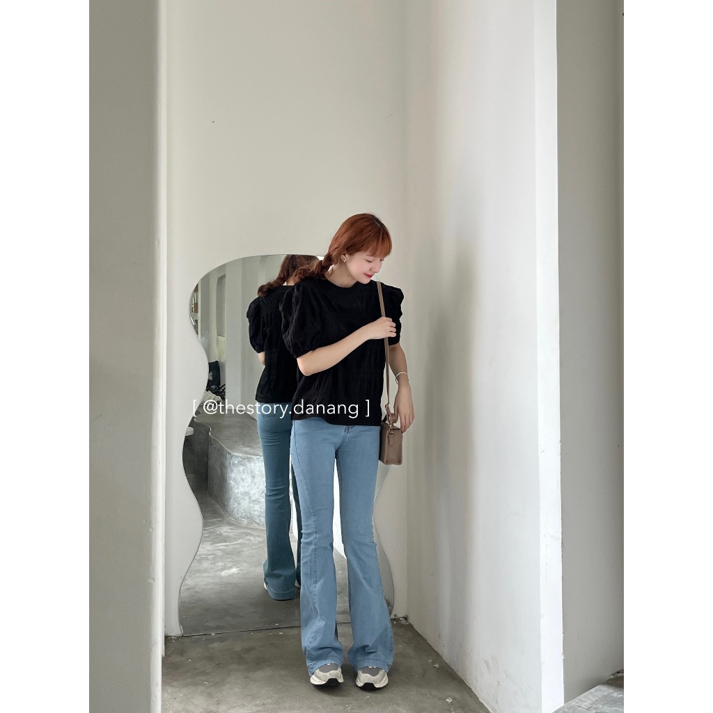 Áo kiểu tay bồng trơn  A3045