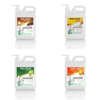 Nước rửa chén bát hữu cơ Mas.Clean - Khử sạch mùi tanh, không hại da tay - Chai 1.8l có vòi tiện dụng