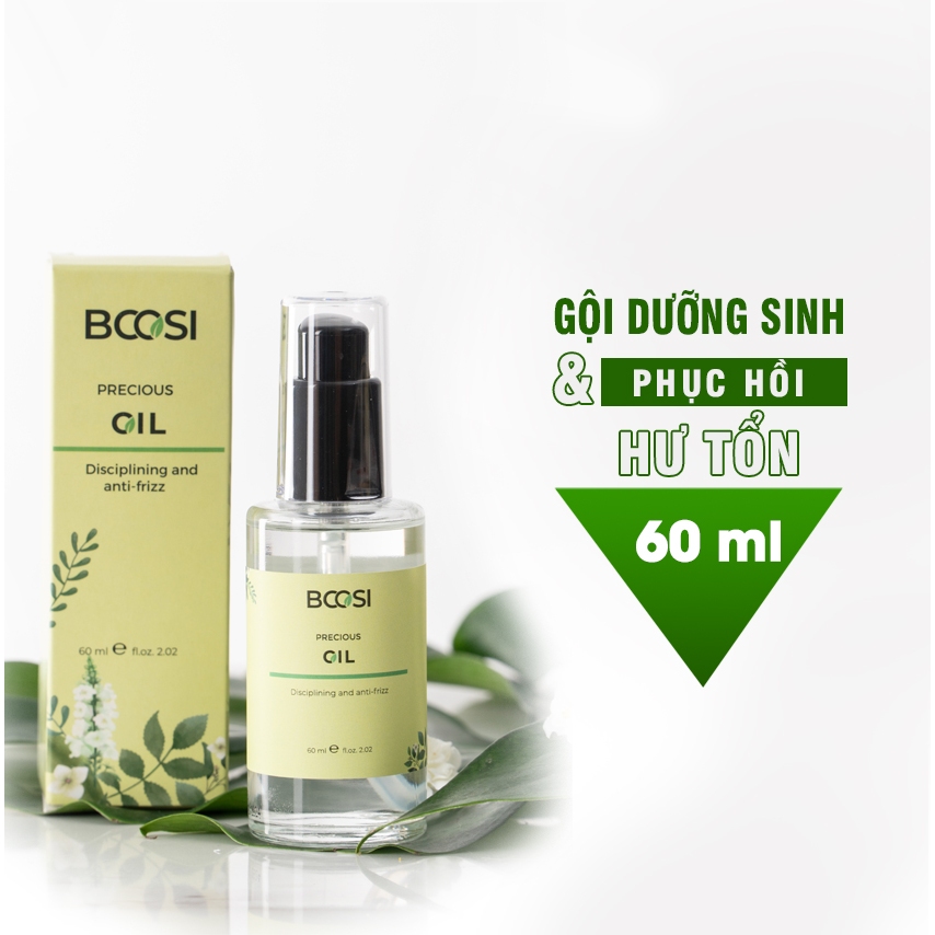 Tinh Dầu Dưỡng Tóc Thiên Nhiên Giúp Tóc Suôn Mượt Mềm Mại  Hương Thơm Ngọt Ngào Nhẹ Nhàng Bcosi Precious Oil 60ml