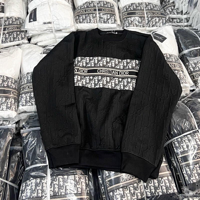 ÁO THUN XỐP THU ĐÔNG TAY DÀI THÊU HOẠ TIẾT AOXOP