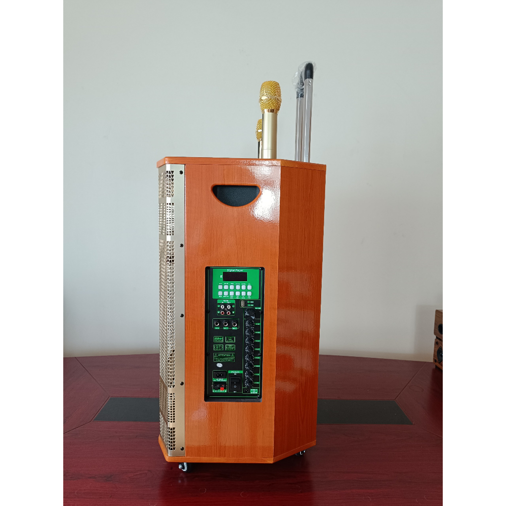 Loa kéo bluetooth ONTEKCO Hozing1503 PROMAX - Bass 40CM 3 đường tiếng kèm 2 micro không dây cao cấp hát karaoke gia đình