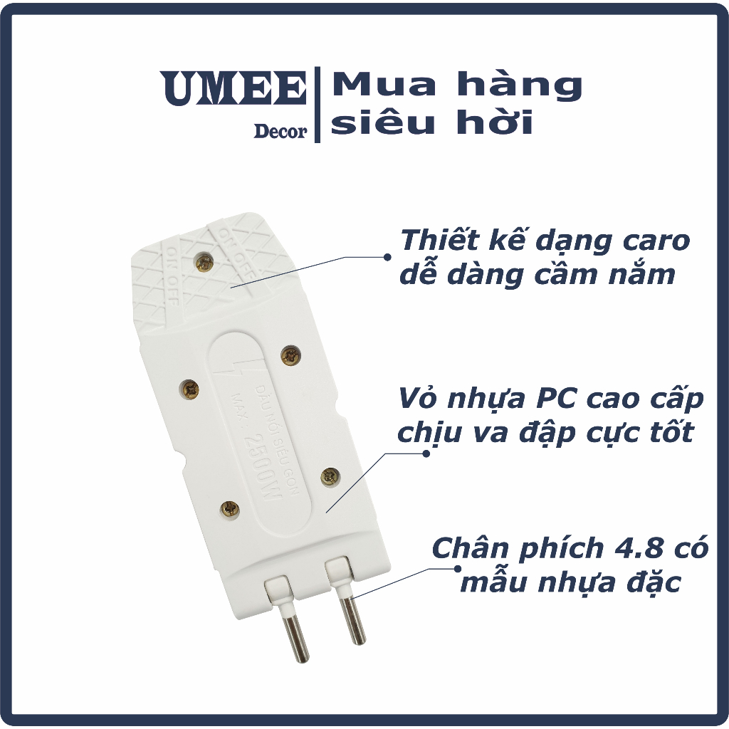Phích Cắm Điện Chia 3 - Chia 5,  , Phích Cắm Đa Dụng, Phích Cắm Gắn Tường