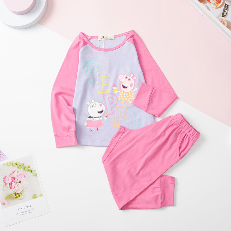 Bộ bé gái thu đông tay phối 3-10y . Chất cotton mềm mịn, thoáng mát, thấm hút mồ hôi, co giãn tốt