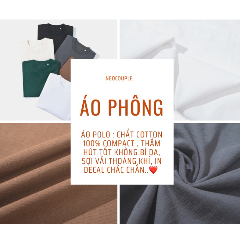 Áo phông đôi Tim Lá Neocouple