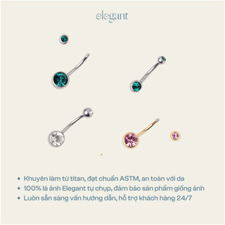 Khuyên rốn đá BELLY BASIC ROUND Elegant (Giá 1 chiếc)