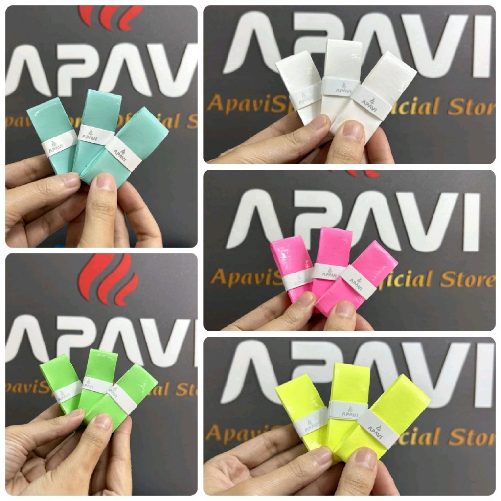 Set 5-10 quấn cán vợt cầu lông Apavi AG-168 nhiều màu, giống 3 in 1 chính hãng