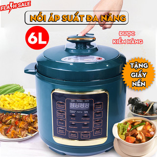 [CHÍNH HÃNG] Nồi Áp Suất Điện Đa Năng VENKO - Dung Tích Khủng 6Lít, Hầm 2 Cả Con Gà - 10 Chế Độ Nấu Tự Động