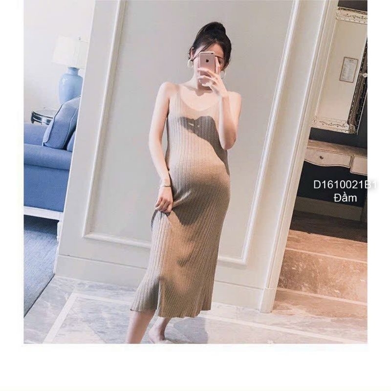 Đầm len body 3 lỗ phối màu chữ 0208 H