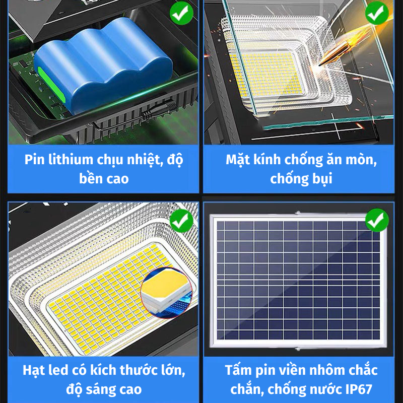 Đèn Led Năng Lượng Mặt Trời Kawasabi Siêu Sáng Chống Nước Đèn TOKI