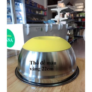 Âu Trộn Bột/Tô Trộn Bột đế Silicon chống trượt đường kính 22cm sâu 10cm Loại dày đẹp