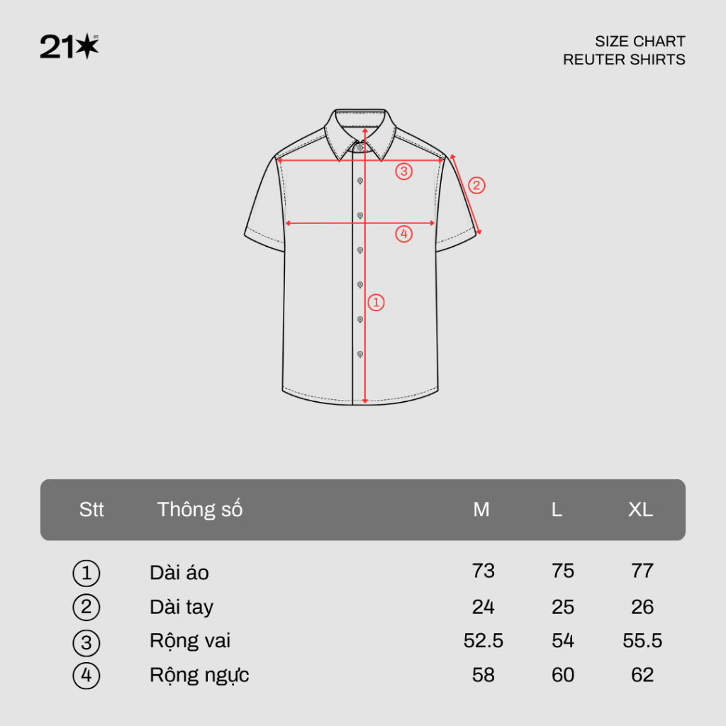 Áo sơ mi form boxy 4 màu 21ST URBAN Reuters Shirt