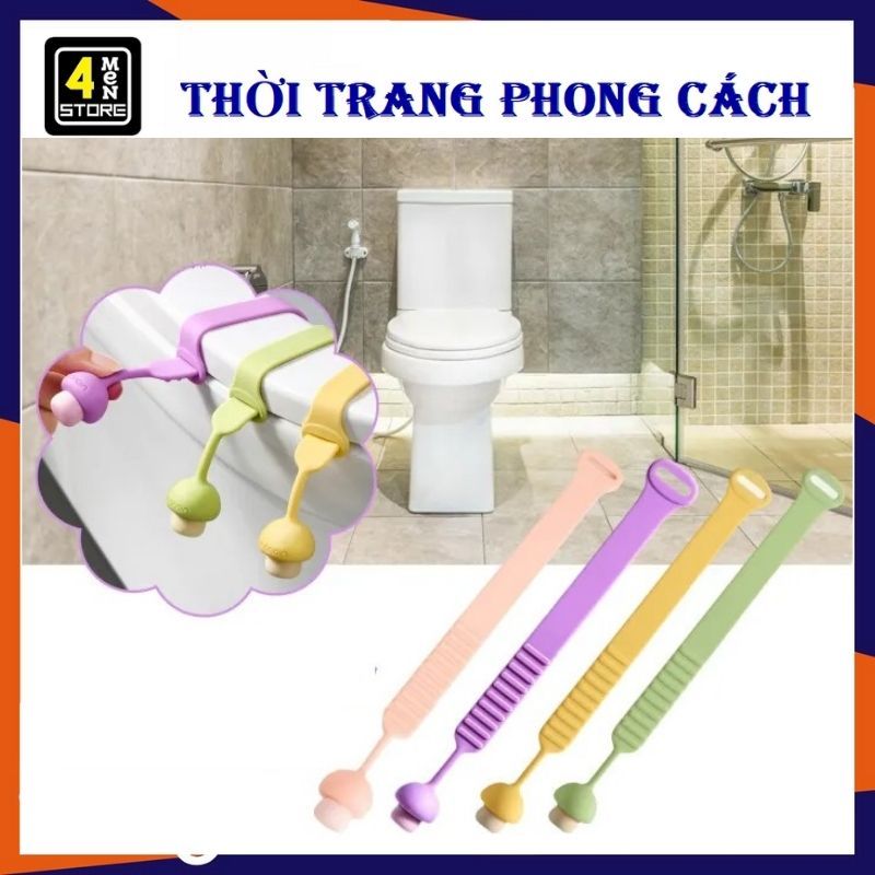 Dây Nhấc Nắp Bồn Cầu Bằng Silicon Hình Cây Nấm Dễ Thương Chống Bám Vi Khuẩn- Dụng Cụ Nâng Nắp Bồn Cầu Thông Minh