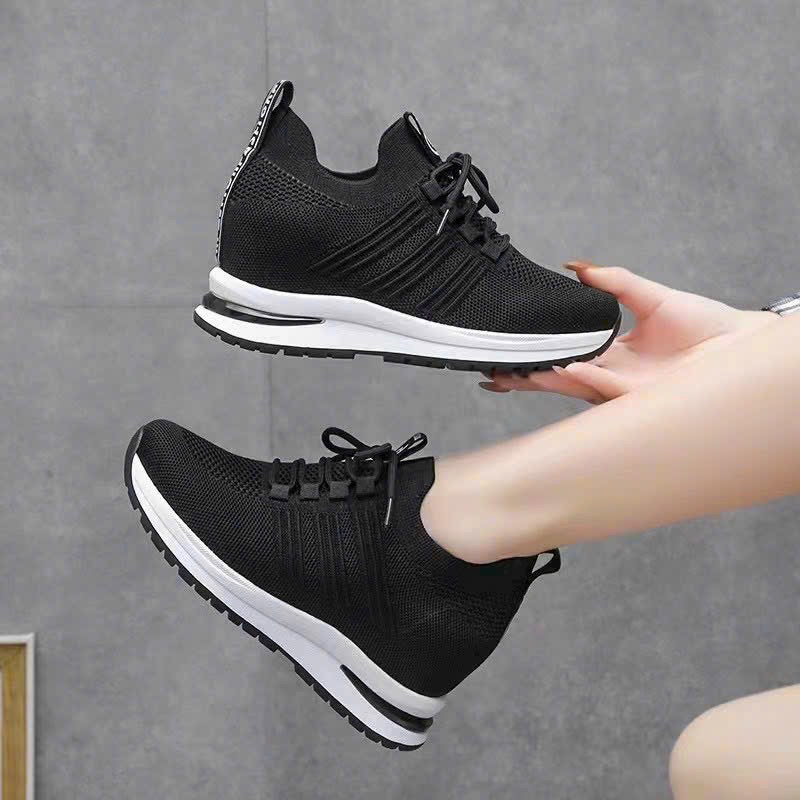 Giày thể thao nữ độn đế 7cm chất vải thoáng khí siêu êm chân - LH35