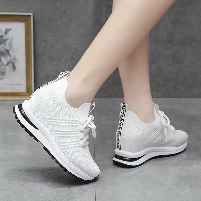 Giày thể thao nữ độn đế 7cm chất vải thoáng khí siêu êm chân - LH35