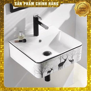 Chậu lavabo hươu treo tường hoặc đặt bàn d41