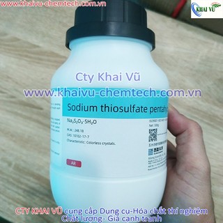 Chất Sodium thiosulfate pentahydrate Na2S2O3 .5H2O chai 500g thí nghiệm