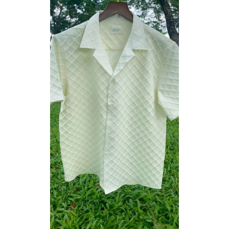 Áo Sơ Mi Họa Tiết Unisex Nam Cuban Shirt - Sweet Cream