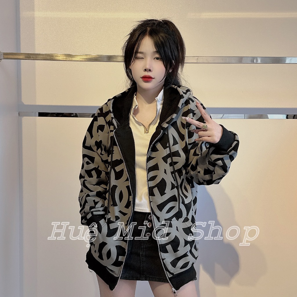 Áo khoác Bomber phối mũ D.G full áo đủ size