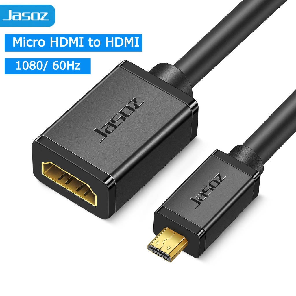Cáp chuyển đổi Micro HDMI đực sang HDMI cái, Micro HDMI Male to HDMI Female, 1080/ 60Hz, Dài 20cm, Bảo hành 12 tháng
