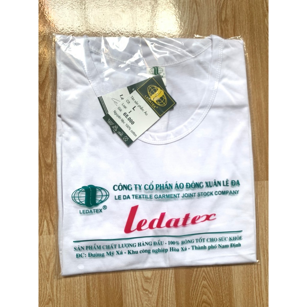 1 chiếc áo lót nam có tay hoặc ba lỗ 100% Cotton LEDATEX