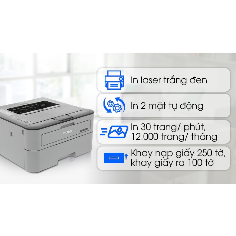 Máy in laser trắng đen BROTHER HL-L2321D