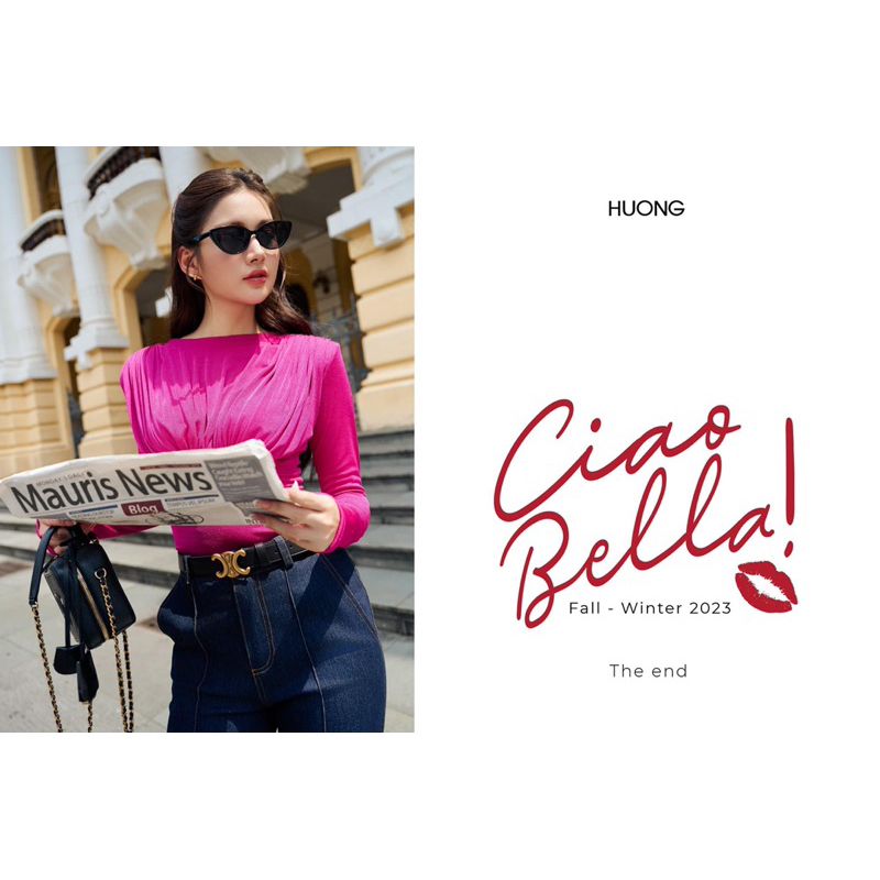 Sơ mi hồng dài tay HUONG BOUTIQUE - BSSM34