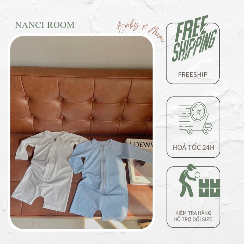 Đồ bơi bé trai có khoá kéo thun lạnh | Nanci room