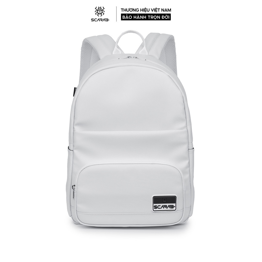 BaLô Da PU Heritage Backpack Unisex Thời Trang Đi Học Nam Nữ Đựng Vừa Lap 15.6Inch_Bảo Hành Trọn Đời Scarab