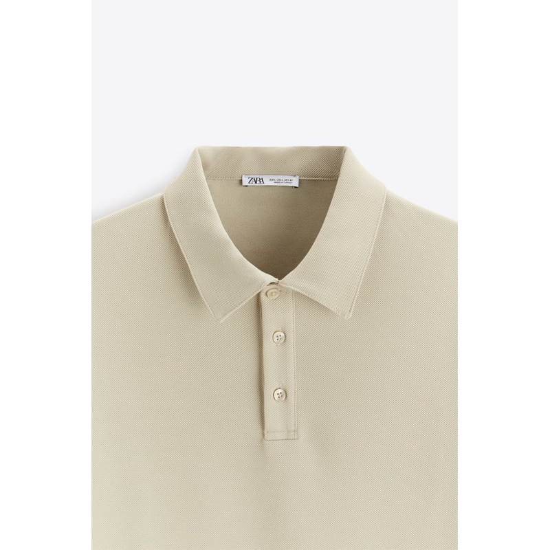 Áo polo nam Zara authentic DIAGONAL TEXTURED WEAVE size S