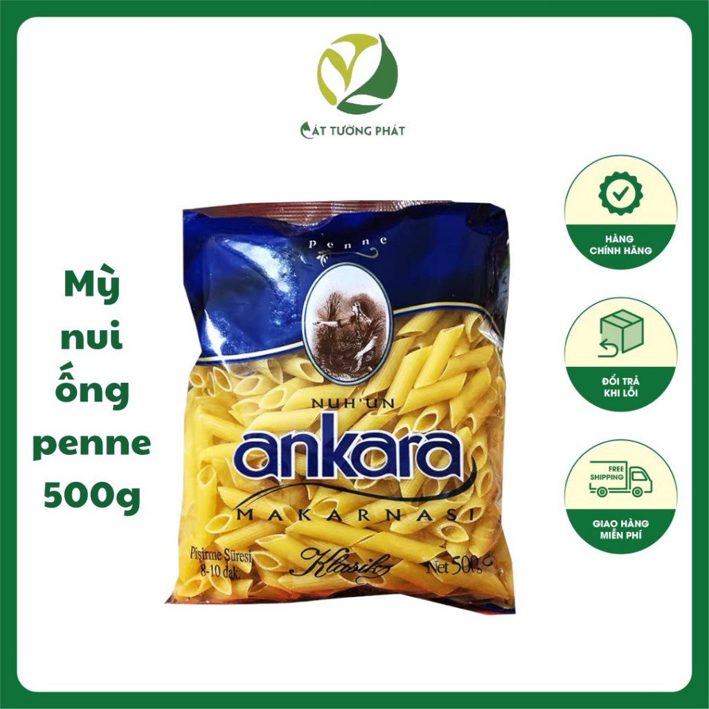 Nui Ống Vát Penne Cao Cấp 500g
