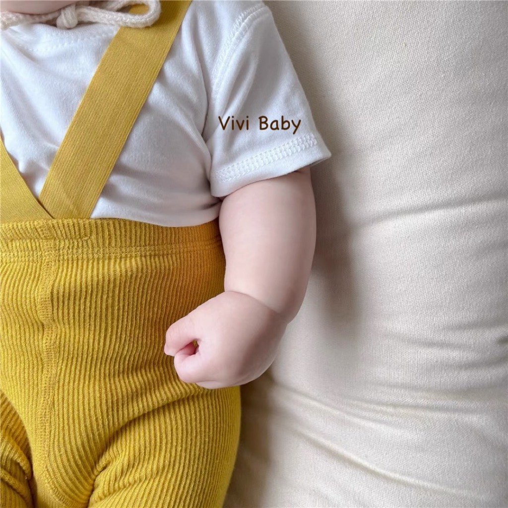 Quần yếm đùi phiên bản xuân thu phong cách hàn quốc cho bé Vivi Baby