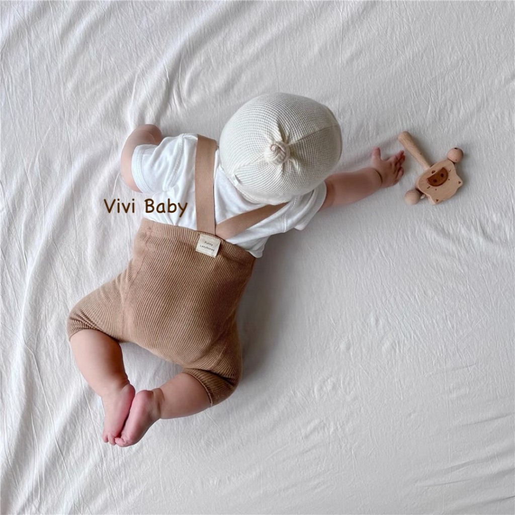 Quần yếm đùi phiên bản xuân thu phong cách hàn quốc cho bé Vivi Baby