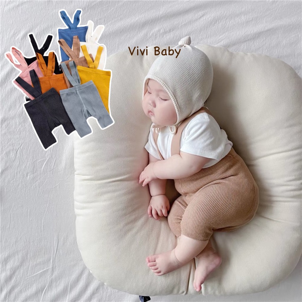 Quần yếm đùi phiên bản xuân thu phong cách hàn quốc cho bé Vivi Baby