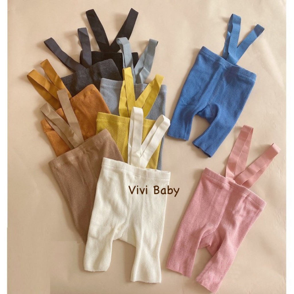 Quần yếm đùi phiên bản xuân thu phong cách hàn quốc cho bé Vivi Baby