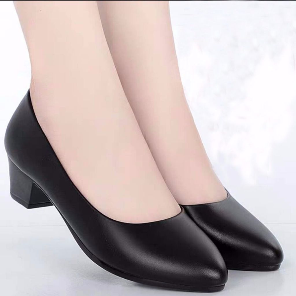 Giày tiếp viên hàng không da mềm êm chân giày cao gót nữđơn giản lịch sự dáng cổ điển validep03 V361