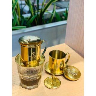 Phin inox, phin inox vàng, phin cf inox vàng, phin cà phê inox vàng, phin cafe inox vàng