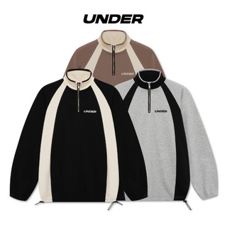 Áo Sweater UNDER Basic Half Zip Nỉ Chân Cua - USW002