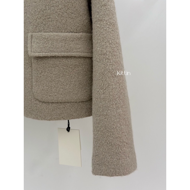KAYY. Áo khoác dạ lông 2 túi _ K2393