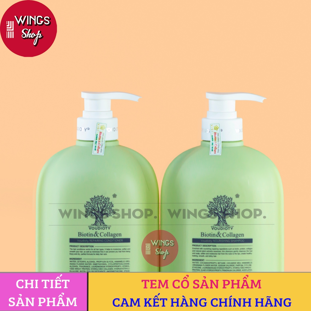 ( Mẫu Mới 2024 ) Cặp Dầu Gội Xả Biotin Collagen Xanh Lá 500ml-1000ml |Giảm Rụng Tóc, Kích Mọc Tóc, Kiểm Soát Tóc Bết Dầu