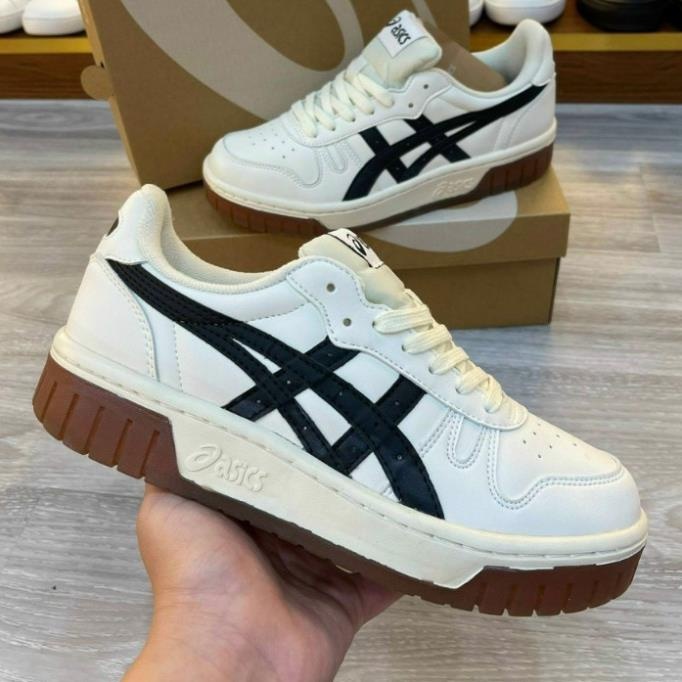 Giày thể thao Asics Court MZ Cream Black Gum Nam Nữ Bản Cao Cấp, Giày Đế Cao Su asics Nguyên Khối Đủ Size 37-44