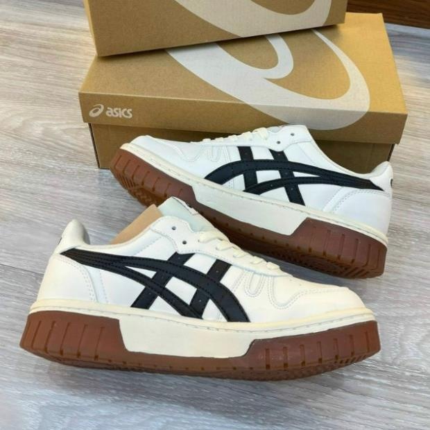Giày thể thao Asics Court MZ Cream Black Gum Nam Nữ Bản Cao Cấp, Giày Đế Cao Su asics Nguyên Khối Đủ Size 37-44