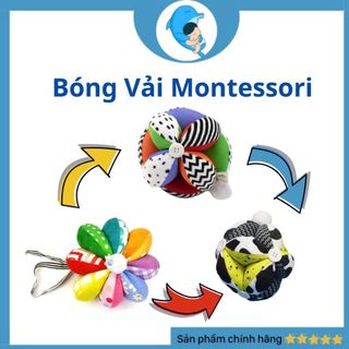 Bóng Vải Montessori PiPo Dành Cho Bé Sơ Sinh Đến 1 Tuổi Giúp Kích Thích Thị Giác, Vận Động, Tập/Luyện Chân